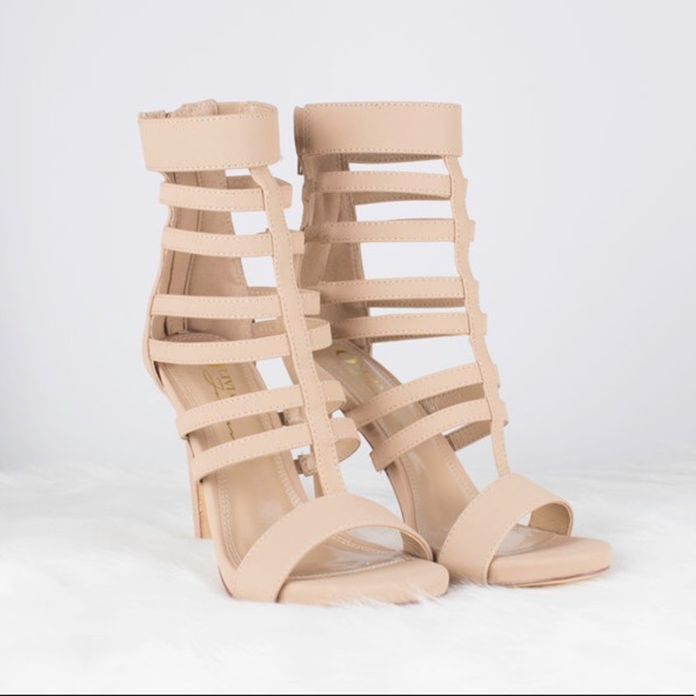 New Caged Nude Heels